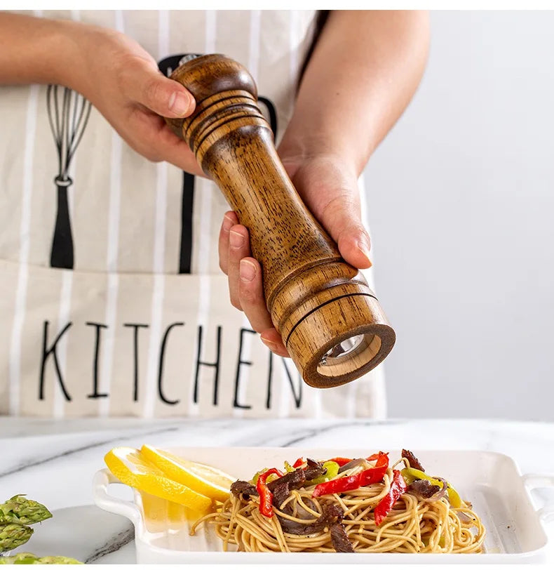 Wood Oak Salt and Pepper Grinder Multi-purpose Manual pepper grinder 5/8/10 Inch
