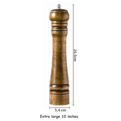 Wood Oak Salt and Pepper Grinder Multi-purpose Manual pepper grinder 5/8/10 Inch
