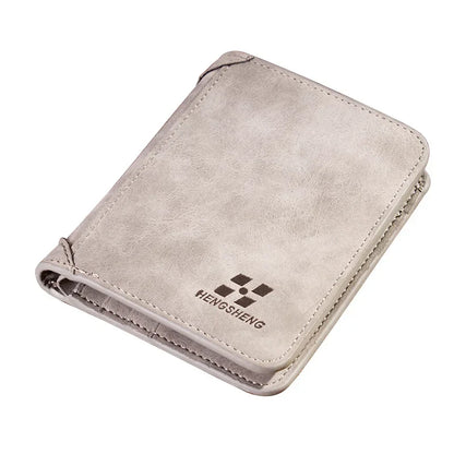 Fashion Men PU Leather Billfold Slim Hipster Cowhide Credit Card/ID Holders Inserts Coin Purses Luxury Business Foldable Wallet