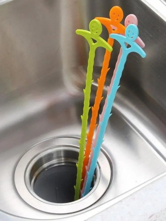 3Pcs Sink Pipe Dredger Water Channel Drain Cleaner Hair Cleaning Hook Sewer Filter Anti Clogging Floor Wig Removal Clogs Tools