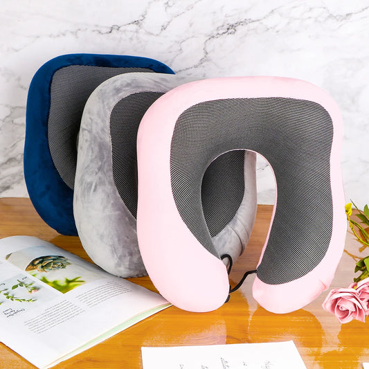 Soft Travel Pillow U-Shaped Travel Healthcare Memory Foam Neck Cervical Airplane Pillow Neck Cushion