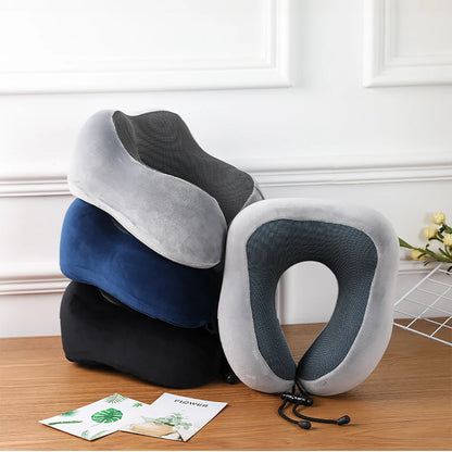 Soft Travel Pillow U-Shaped Travel Healthcare Memory Foam Neck Cervical Airplane Pillow Neck Cushion