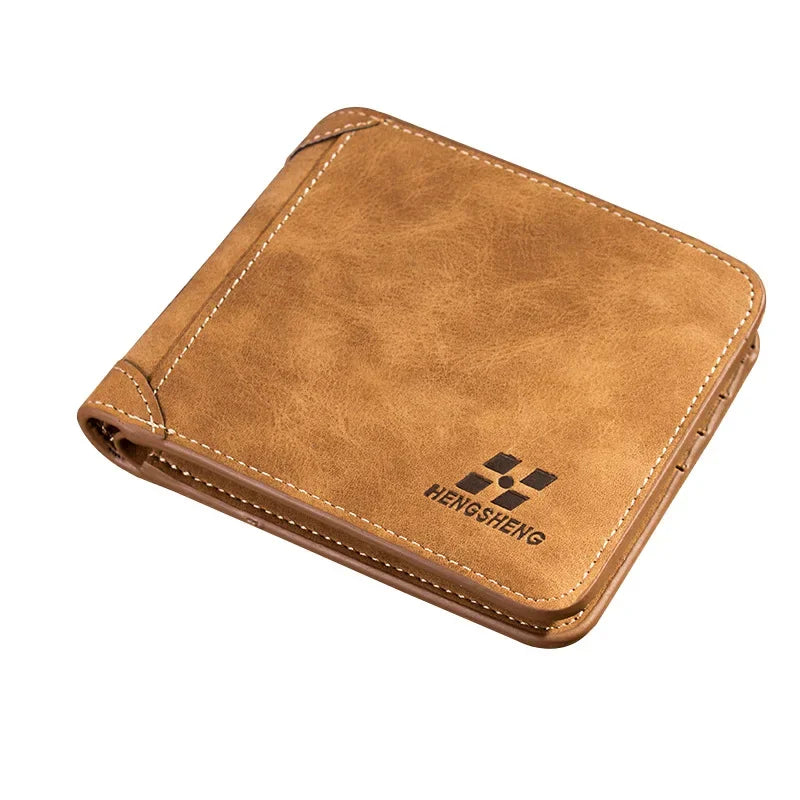 Fashion Men PU Leather Billfold Slim Hipster Cowhide Credit Card/ID Holders Inserts Coin Purses Luxury Business Foldable Wallet