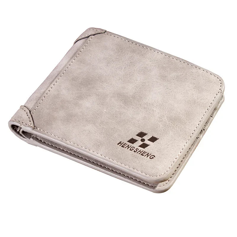 Fashion Men PU Leather Billfold Slim Hipster Cowhide Credit Card/ID Holders Inserts Coin Purses Luxury Business Foldable Wallet