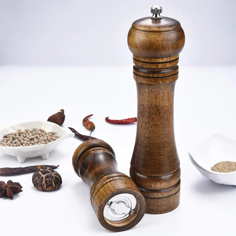 Wood Oak Salt and Pepper Grinder Multi-purpose Manual pepper grinder 5/8/10 Inch