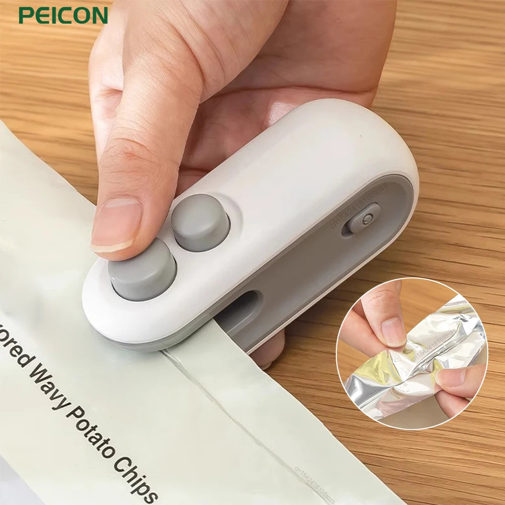 Portable Bag Sealer for Food Storage - Mini Handheld Heat Sealer with USB Rechargeable Battery