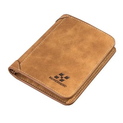 Fashion Men PU Leather Billfold Slim Hipster Cowhide Credit Card/ID Holders Inserts Coin Purses Luxury Business Foldable Wallet