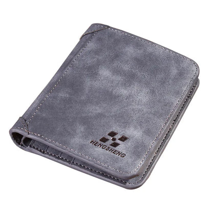 Fashion Men PU Leather Billfold Slim Hipster Cowhide Credit Card/ID Holders Inserts Coin Purses Luxury Business Foldable Wallet