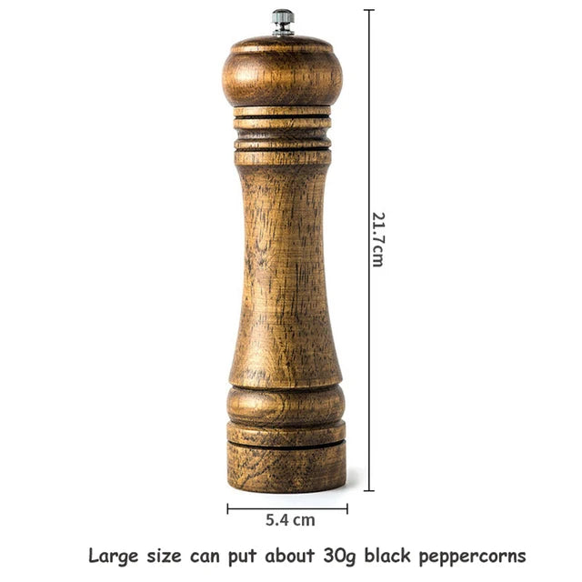 Wood Oak Salt and Pepper Grinder Multi-purpose Manual pepper grinder 5/8/10 Inch