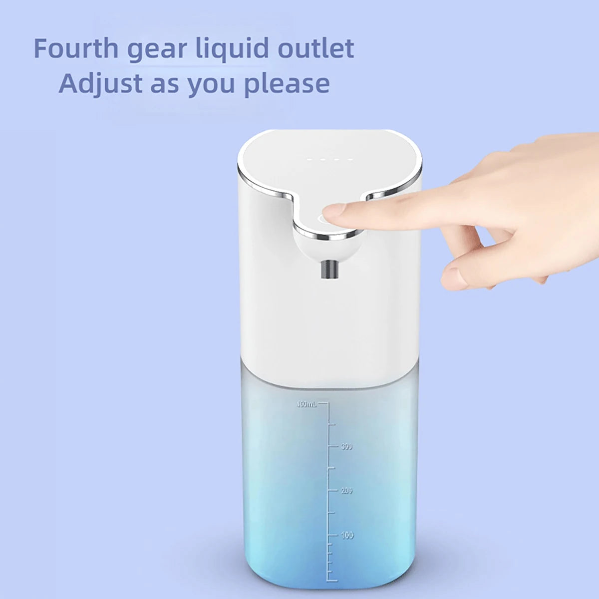 400ml Automatic Soap Dispensers USB Charging Smart Washing Hand Machine Infrared Sensor 4 Levels Adjustable for Bathroom Kitchen