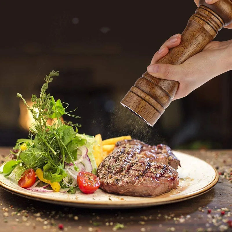 Wood Oak Salt and Pepper Grinder Multi-purpose Manual pepper grinder 5/8/10 Inch