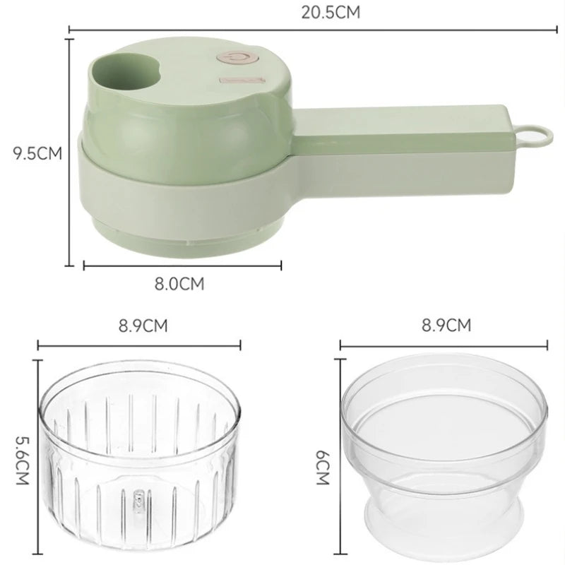 Cordless 4-in-1 Vegetable Cutter – Time-Saving Multi-Function Wireless Electric Garlic Masher Food Chopper Meat Grinder Machine