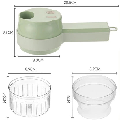 Cordless 4-in-1 Vegetable Cutter – Time-Saving Multi-Function Wireless Electric Garlic Masher Food Chopper Meat Grinder Machine