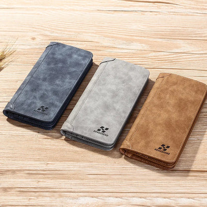 Fashion Men PU Leather Billfold Slim Hipster Cowhide Credit Card/ID Holders Inserts Coin Purses Luxury Business Foldable Wallet
