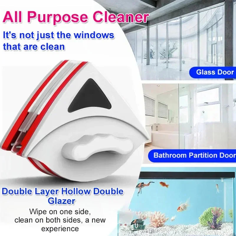 2025 Powerful Magnetic Window Cleaner Dual Sided for Home High Efficiency Glass Cleaning Durable and Reusable,Clean cotton